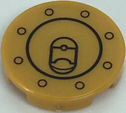 Tile, Round 2 x 2 with Bottom Stud Holder with Black Circles (Fuel Cap) Pattern