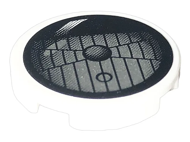 Tile, Round 2 x 2 with Bottom Stud Holder with Headlight Pattern (Sticker) - Set 42132