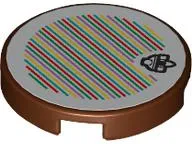 Tile, Round 2 x 2 with Bottom Stud Holder with Super Mario Scanner Code Mole Miner Pattern (Sticker) - Set 71425