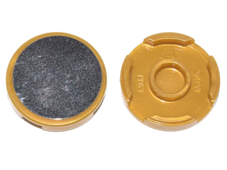 Tile, Round 2 x 2 with Bottom Stud Holder with Silver Mirror Pattern (Sticker) - Sets 10235 / 21330