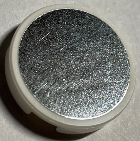 Tile, Round 2 x 2 with Bottom Stud Holder with Silver Mirror Pattern (Sticker) - Sets 10235 / 21330