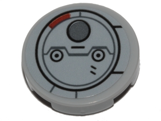 Tile, Round 2 x 2 with Bottom Stud Holder with SW Resistance Transport Pod Hatch Pattern (Sticker) - Set 75176