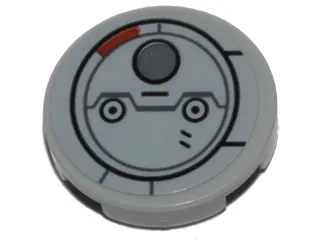 Tile, Round 2 x 2 with Bottom Stud Holder with SW Resistance Transport Pod Hatch Pattern (Sticker) - Set 75176