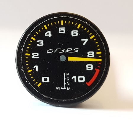 Tile, Round 2 x 2 with Bottom Stud Holder with Tachometer on Redline Pattern (Sticker) - Set 42056