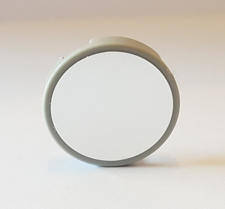 Tile, Round 2 x 2 with Bottom Stud Holder with Mirrored (Mirror) Circle Pattern (Sticker) - Set 10269