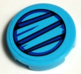 Tile, Round 2 x 2 with Bottom Stud Holder with Air Vent Pattern (Sticker) - Set 75824