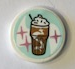 Tile, Round 2 x 2 with Bottom Stud Holder with Chocolate Milkshake Pattern (Sticker) - Set 41349