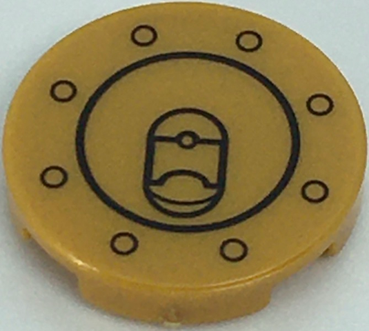 Tile, Round 2 x 2 with Bottom Stud Holder with Black Circles (Fuel Cap) Pattern