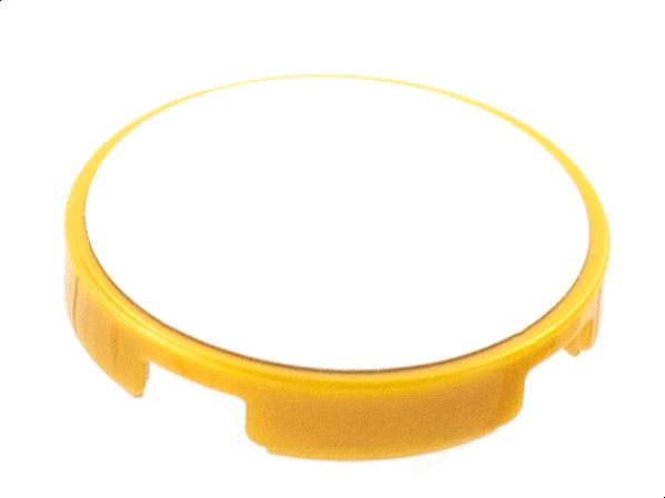 Tile, Round 2 x 2 with Bottom Stud Holder with Chrome Silver Mirror Pattern (Sticker) - Set 43207