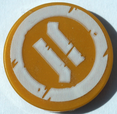 Tile, Round 2 x 2 with Bottom Stud Holder with White Ninjago Logogram Letter Z in Circle Pattern (Sticker) - Set 70673