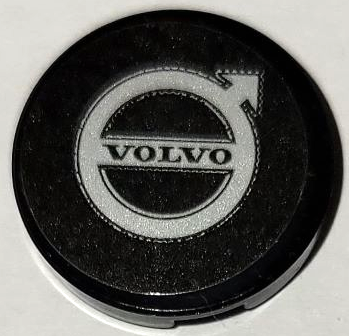 Tile, Round 2 x 2 with Bottom Stud Holder with VOLVO Logo Pattern (Sticker) - Set 42114