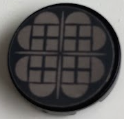 Tile, Round 2 x 2 with Bottom Stud Holder with Waffle Machine Plate Pattern (Sticker) - Gear 5004398