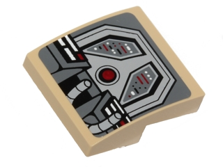 Slope, Curved 2 x 2 x 2/3 with SW Spaceship Control Panel and Steering Pattern (Sticker) - Set 75048