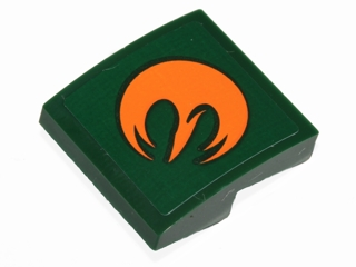Slope, Curved 2 x 2 x 2/3 with Orange Rebels Insignia Pattern Model Right Side (Sticker) - Set 75090