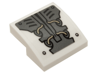 Slope, Curved 2 x 2 x 2/3 with Vent Grilles and Wires Pattern (Sticker) - Set 70225