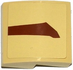 Slope, Curved 2 x 2 x 2/3 with SW Wookiee Gunship Pattern 1 Model Right Side (Sticker) - Set 75084