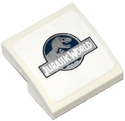 Slope, Curved 2 x 2 x 2/3 with Jurassic World Logo Pattern (Sticker) - Set 75917
