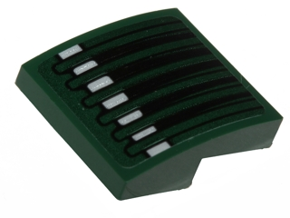 Slope, Curved 2 x 2 x 2/3 with Speeder Bike Grille Pattern (Sticker) - Set 75141