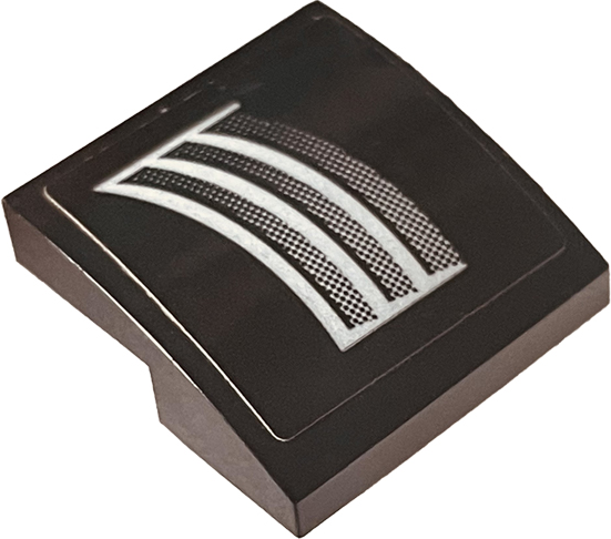 Slope, Curved 2 x 2 x 2/3 with Chevrolet Camaro Air Vents Pattern Model Right Side (Sticker) - Set 75874