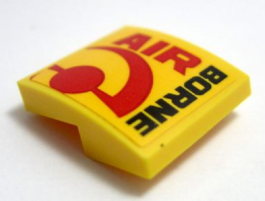 Slope, Curved 2 x 2 x 2/3 with 'AIR' and 'BORNE' Pattern (Sticker) - Set 60113
