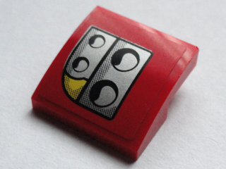 Slope, Curved 2 x 2 x 2/3 with Headlights Pattern Model Left Side (Sticker) - Set 75913