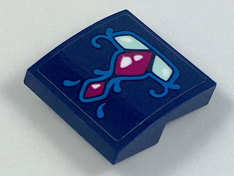 Slope, Curved 2 x 2 x 2/3 with Dragon Back Foot Pattern (Sticker) - Set 41187