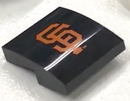 Slope, Curved 2 x 2 x 2/3 with San Francisco Giants Logo Pattern