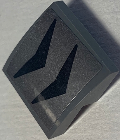 Slope, Curved 2 x 2 x 2/3 with 2 Black Arrows Pattern Model Right Side (Sticker) - Set 70613