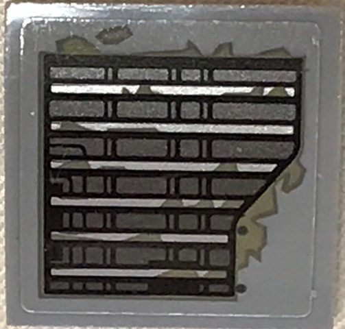 Slope, Curved 2 x 2 x 2/3 with SW Vent Pattern (Sticker) - Set 75202