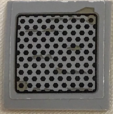 Slope, Curved 2 x 2 x 2/3 with SW Perforated Plate Pattern (Sticker) - Set 75202