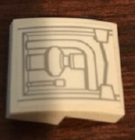 Slope, Curved 2 x 2 x 2/3 with SW Wiring and Machinery Pattern (Sticker) - Set 75244