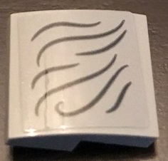 Slope, Curved 2 x 2 x 2/3 with Curved Lines Pattern 1 (Sticker) - Set 71043