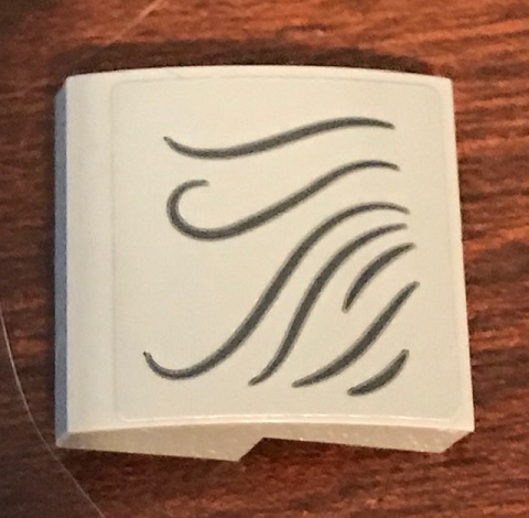 Slope, Curved 2 x 2 x 2/3 with Curved Lines Pattern 4 (Sticker) - Set 71043