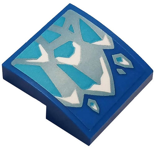 Slope, Curved 2 x 2 x 2/3 with Ice Pattern Side B (Sticker) - Set 70667