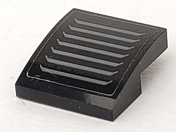 Slope, Curved 2 x 2 x 2/3 with Dark Bluish Gray Vents Pattern (Sticker) - Set 60160