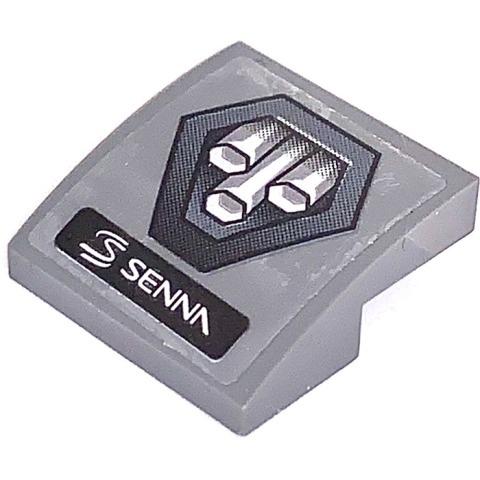Slope, Curved 2 x 2 x 2/3 with Exhaust Pipes and 'SENNA' Pattern (Sticker) - Set 75892