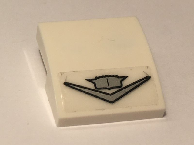 Slope, Curved 2 x 2 x 2/3 with Cadillac Logo Pattern (Sticker) - Set 10274