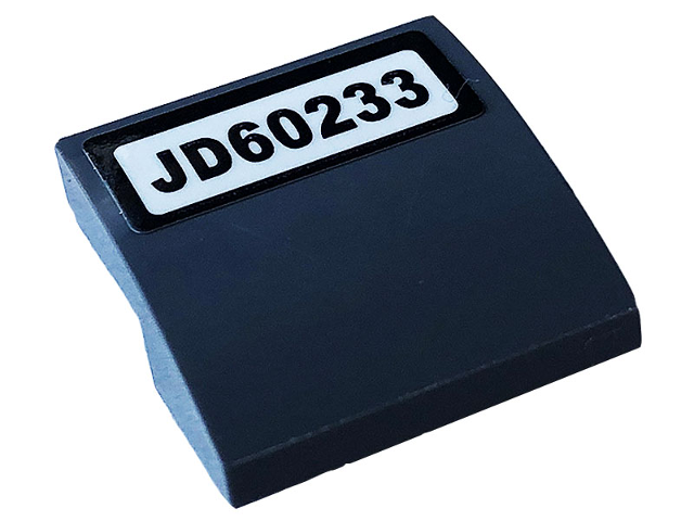 Slope, Curved 2 x 2 x 2/3 with 'JD60233' Pattern (Sticker) - Set 60233