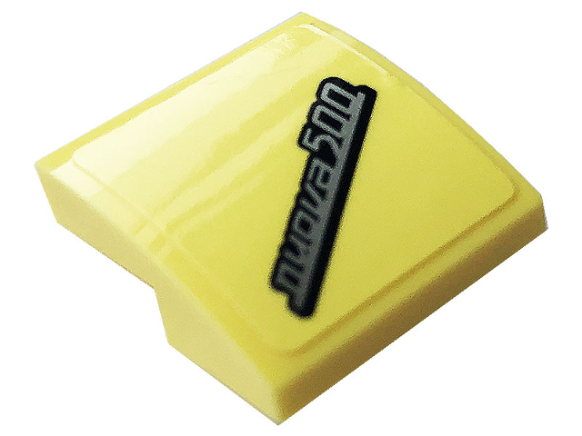 Slope, Curved 2 x 2 x 2/3 with Silver 'nuova500' Pattern (Sticker) - Set 10271