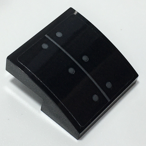 Slope, Curved 2 x 2 x 2/3 with Dark Bluish Gray Line and Rivets Pattern (Sticker) - Set 70917