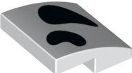 Slope, Curved 2 x 2 x 2/3 with Black Dalmatian Spots Pattern