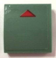 Slope, Curved 2 x 2 x 2/3 with Small Red Triangle Pattern (Sticker) - Set 75974