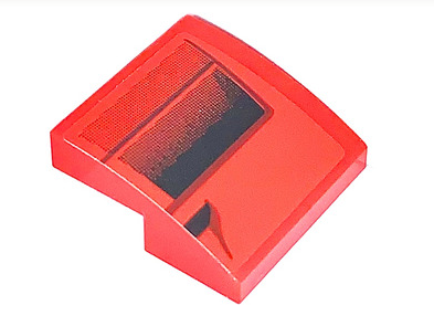 Slope, Curved 2 x 2 x 2/3 with Black Faded Air Vents Pattern Model Left Side (Sticker) - Set 75890