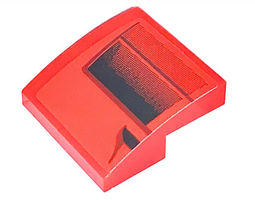 Slope, Curved 2 x 2 x 2/3 with Black Faded Air Vents Pattern Model Right Side (Sticker) - Set 75890