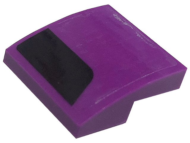 Slope, Curved 2 x 2 x 2/3 with Black Trapezoid Pattern Model Right Side (Sticker) - Set 76904