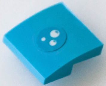 Slope, Curved 2 x 2 x 2/3 with 3 White Bubbles in Center Pattern (Sticker) - Set 41433