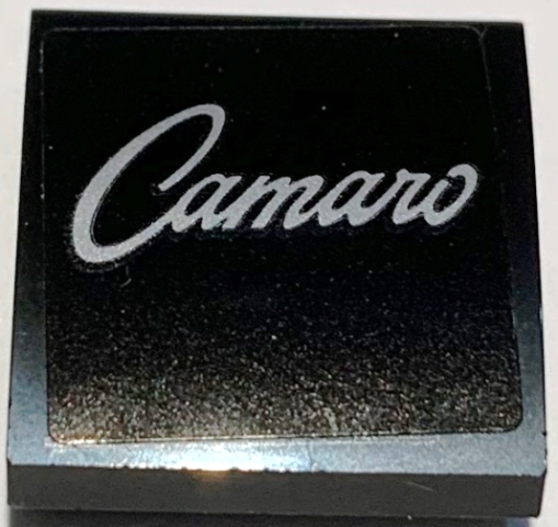 Slope, Curved 2 x 2 x 2/3 with Silver 'Camaro' Pattern (Sticker) – Set 10304