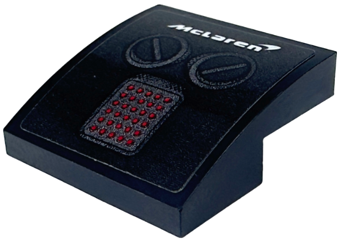 Slope, Curved 2 x 2 x 2/3 with White 'McLaren', 2 Exhaust Pipes and Red Lights Pattern (Sticker) - Set 76918