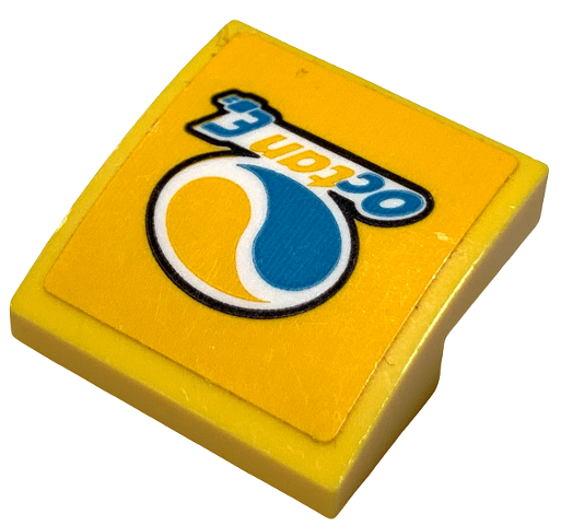 Slope, Curved 2 x 2 x 2/3 with Octan Logo and 'Octan E' Pattern (Sticker) - Sets 60291 / 60292