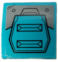 Slope, Curved 2 x 2 x 2/3 with Dark Bluish Gray Armor Plates with Black Outlines Pattern (Sticker) - Set 76194